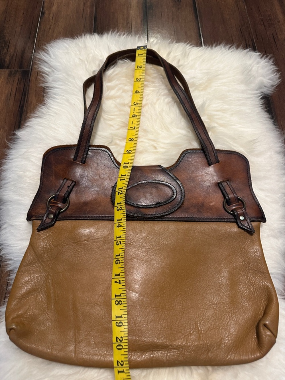 Vintage genuine leather bag - Picture 4 of 7